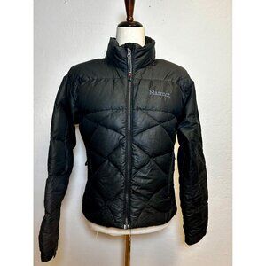 Marmot Black Down Puffer Jacket Women’s XS – 80% Goose Down Warm Winter Coat